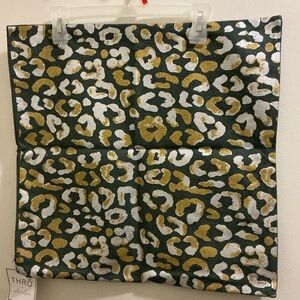 Gold and Gray Leopard Print Pillow Cover
